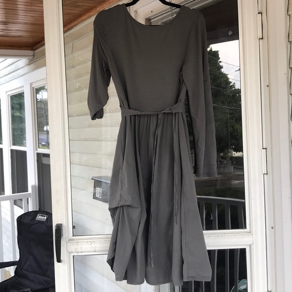 Grey/green Beautiful Asymmetrical Dress. S/M - Picture 3 of 12